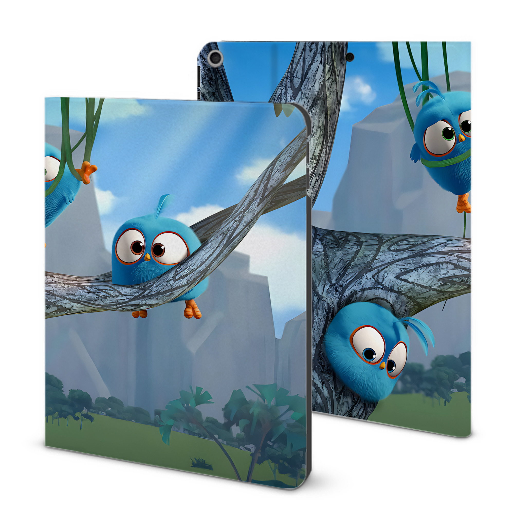 （画像用） Angry Birds アングリーバード IPad ケース ブック型 PUレザー TPU 耐衝撃 軽量 薄型 ペン収納なし 全面保護 IPad 各モデル対応